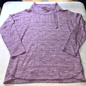 T by Talbots Pullover Womens Purple Cowl Neck Long Sleeve Size L, very soft